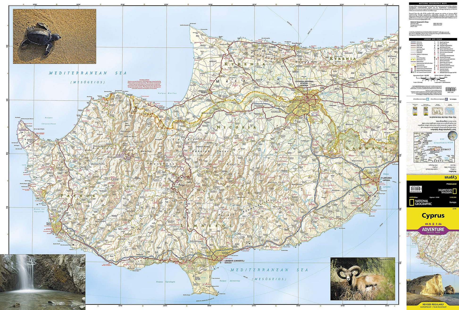 Cyprus Map (National Geographic Adventure Map, 3318)