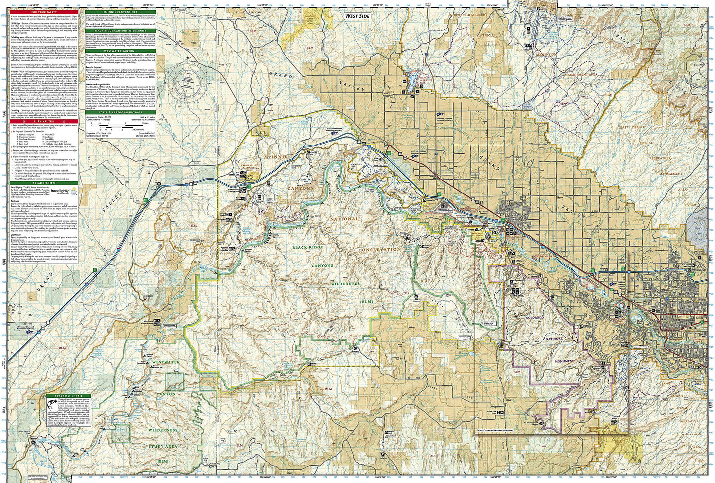 Colorado National Monument Map [McInnis Canyons National Conservation Area] (National Geographic Trails Illustrated Map, 208)