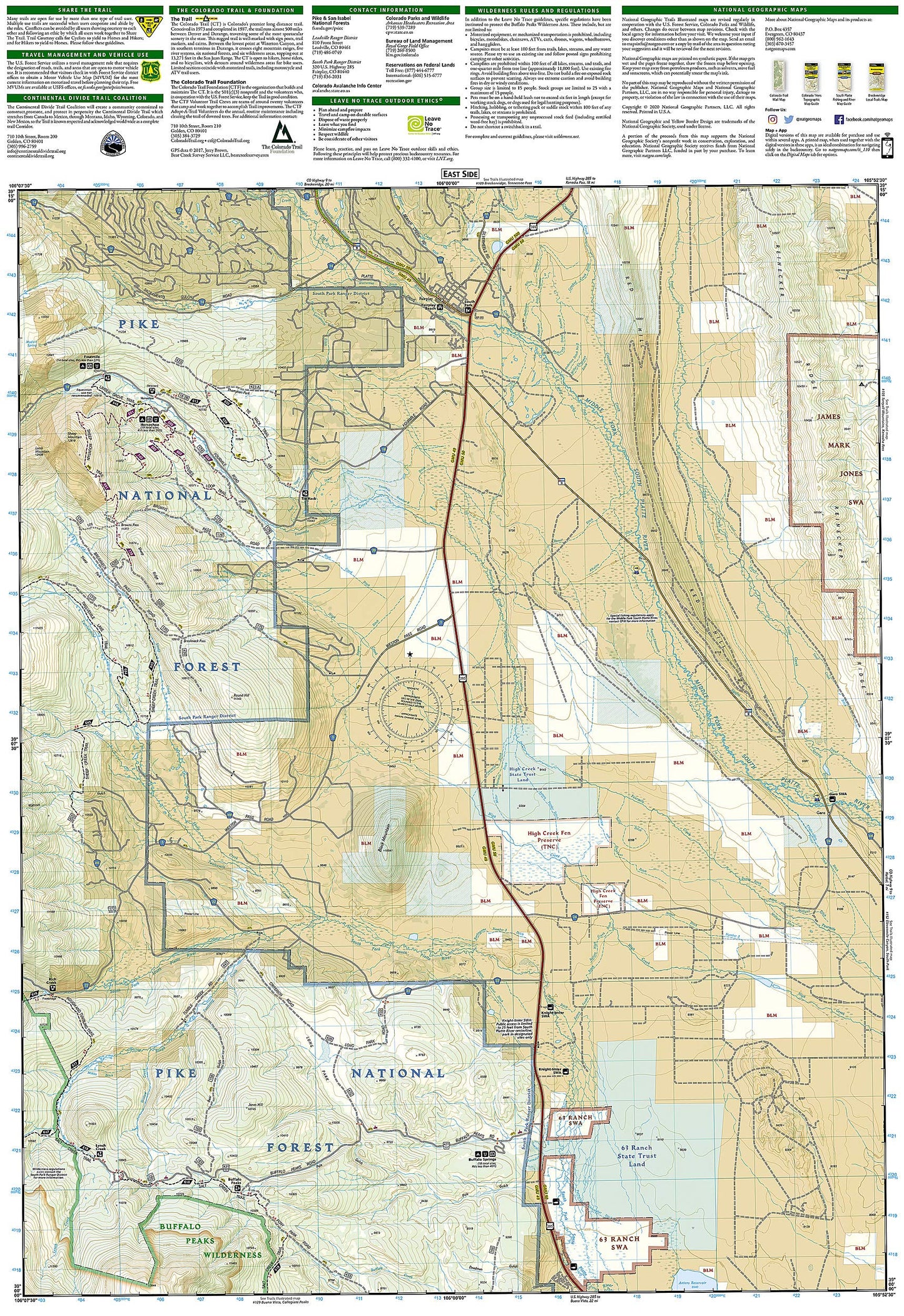 Leadville, Fairplay Map (National Geographic Trails Illustrated Map, 110)