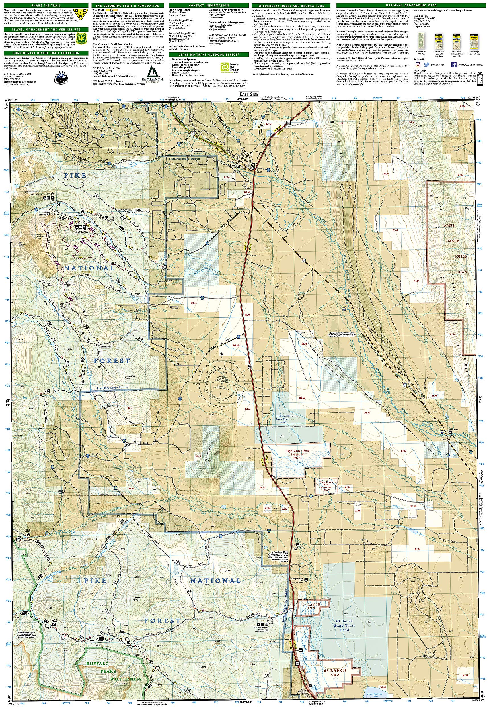 Leadville, Fairplay Map (National Geographic Trails Illustrated Map, 110)
