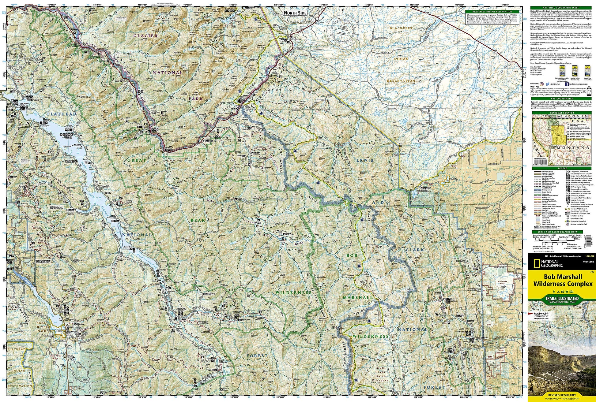Bob Marshall Wilderness Map (National Geographic Trails Illustrated Map, 725)