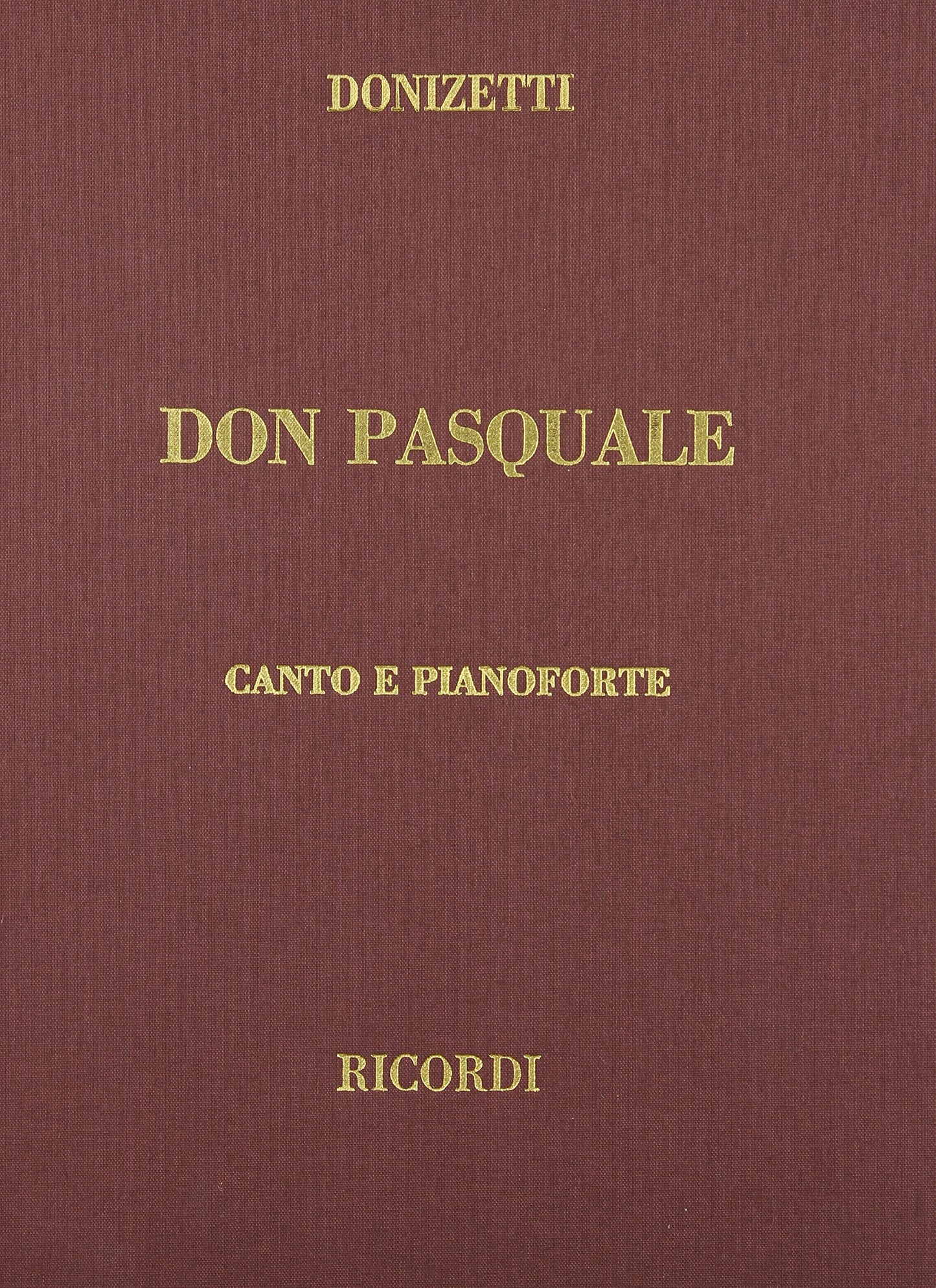 Don Pasquale: Vocal Score