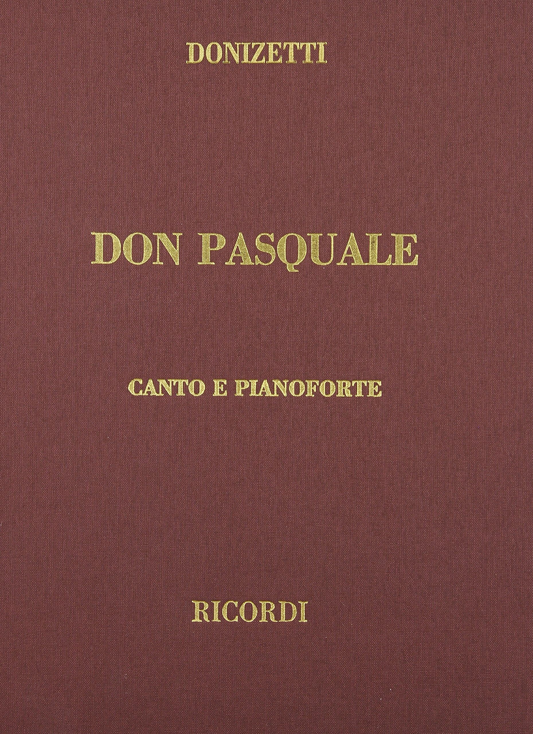 Don Pasquale: Vocal Score