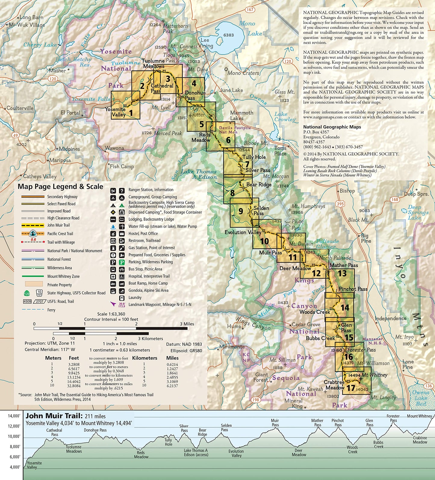 John Muir Trail Topographic Map Guide (National Geographic Topographic Map Guide)