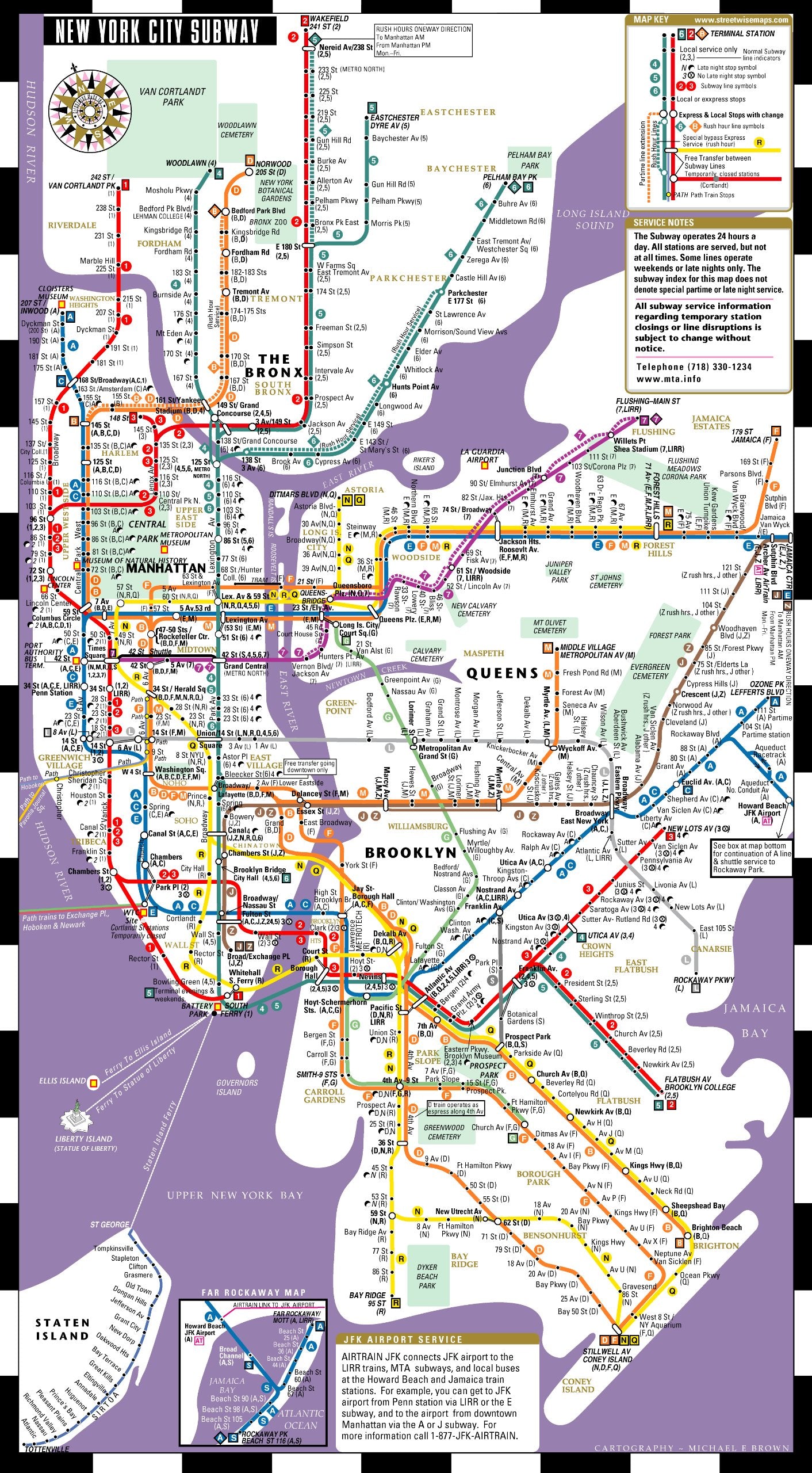 Streetwise Transitwise Map - Laminated New York Metropolitan Commuter Rail Map - Folding pocket size travel map with LIRR, NYC subway, NJ transit, path trains & Amtrak
