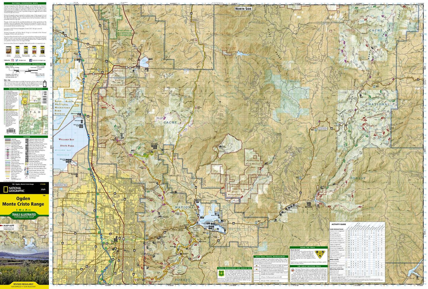 Ogden, Monte Cristo Range Map (National Geographic Trails Illustrated Map, 700)