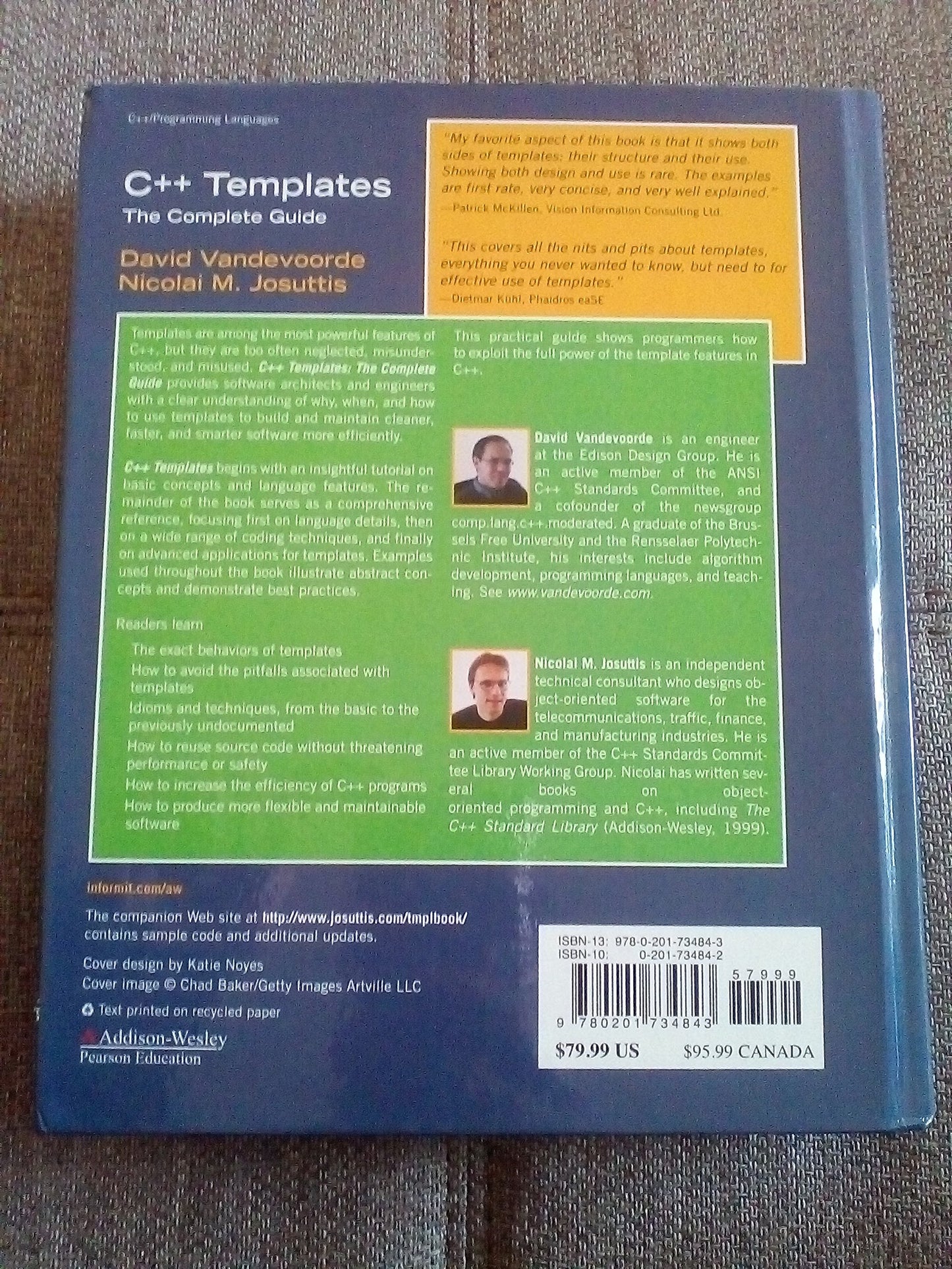 C++ Templates: The Complete Guide