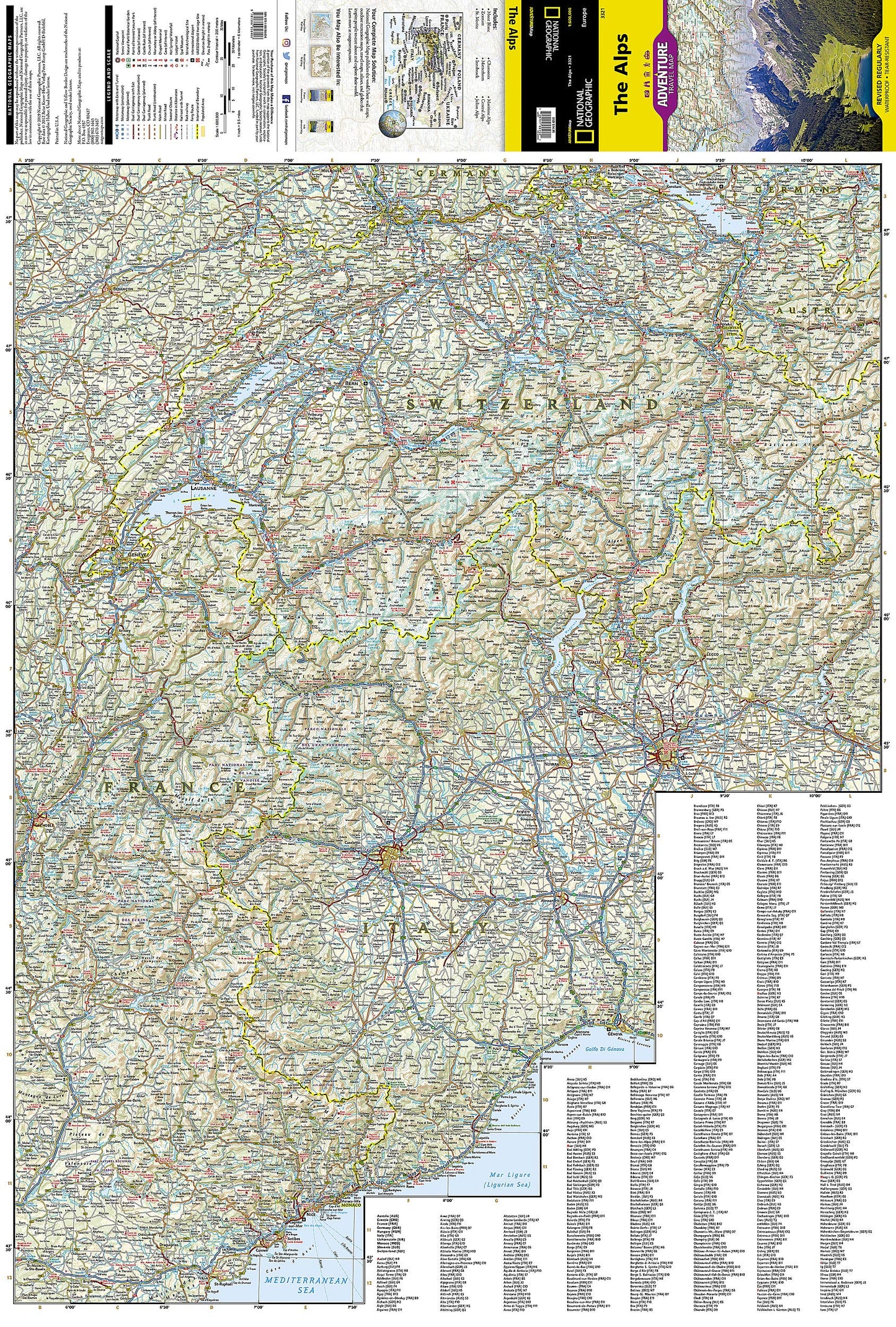 Alps Map (National Geographic Adventure Map, 3321)