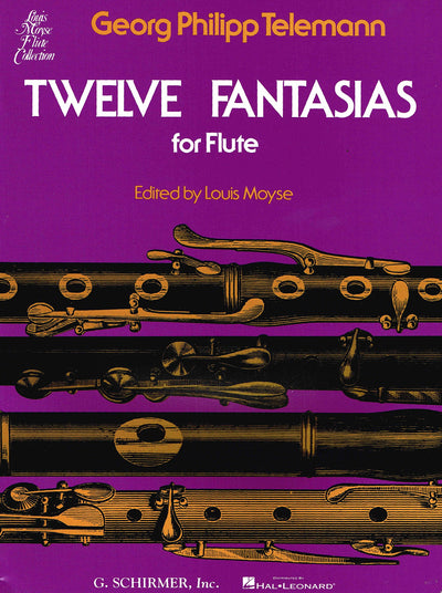Twelve Fantasias for Solo Flute  Classical Flute Sheet Music Book for Solo Repertoire  Baroque Flute Songbook for Students and Performers  Telemann Flute Method Collection