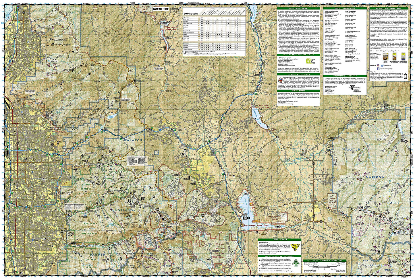 Wasatch Front North Map (National Geographic Trails Illustrated Map, 709)