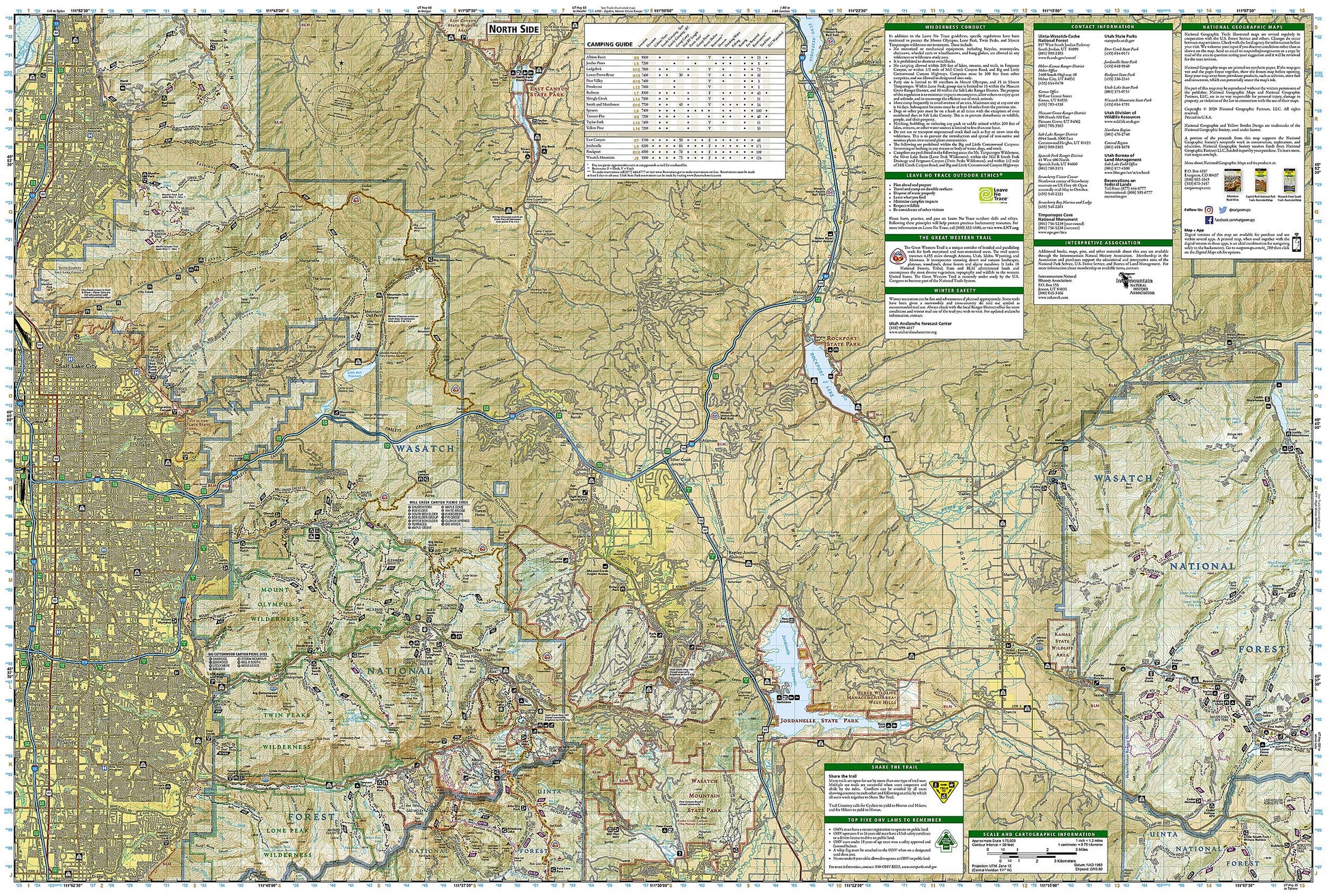 Wasatch Front North Map (National Geographic Trails Illustrated Map, 709)