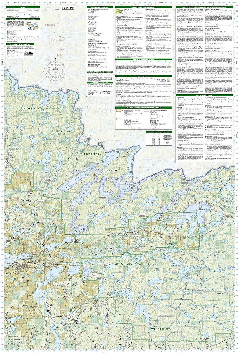 Boundary Waters West Map [Canoe Area Wilderness, Superior National Forest] (National Geographic Trails Illustrated Map, 753)