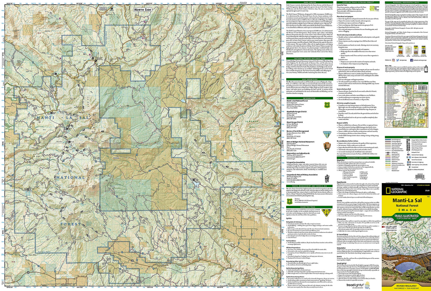 Manti-La Sal National Forest Map (National Geographic Trails Illustrated Map, 703)