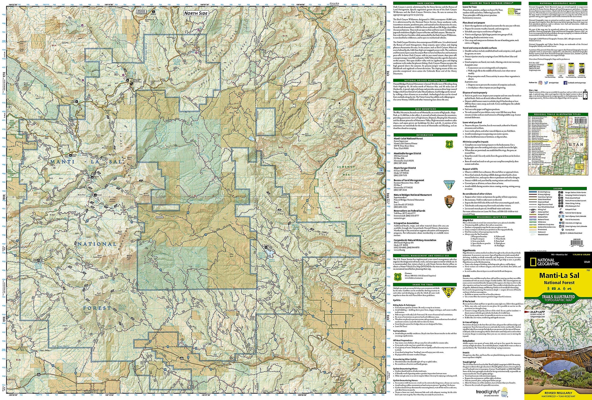 Manti-La Sal National Forest Map (National Geographic Trails Illustrated Map, 703)