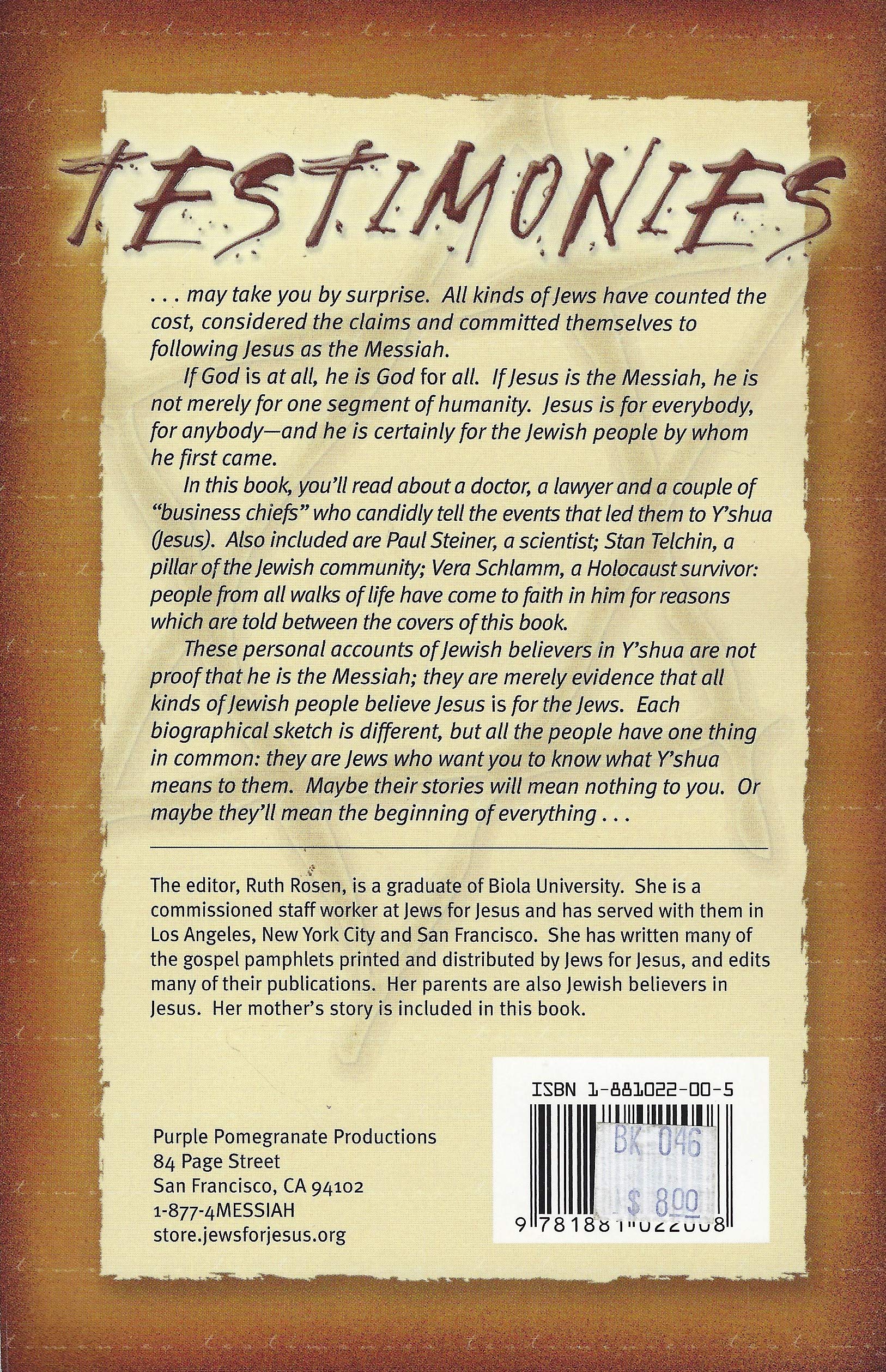 Testimonies of Jews Who Believe in Jesus