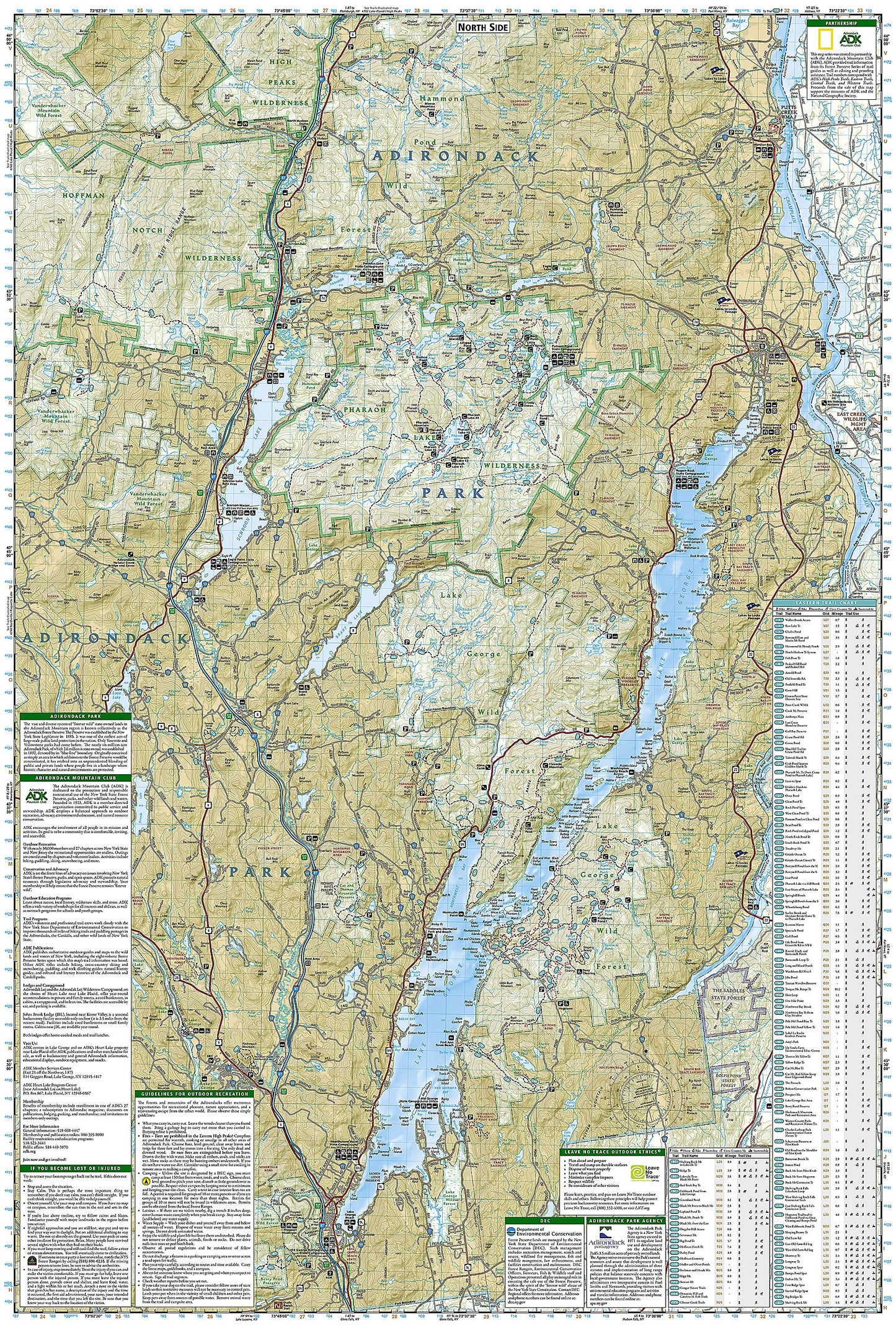 Lake George, Great Sacandaga: Adirondack Park Map (National Geographic Trails Illustrated Map, 743)