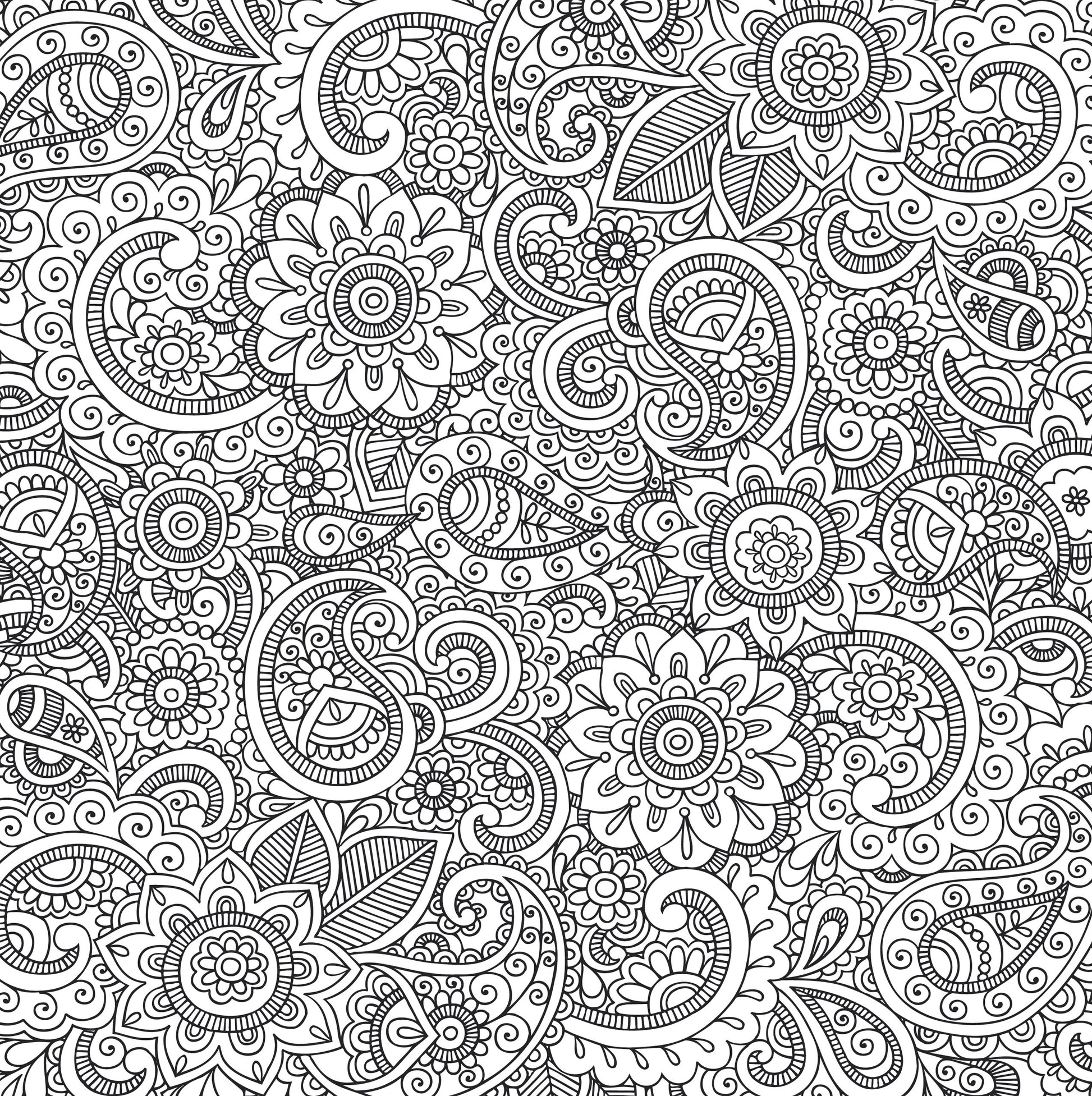 Peaceful Paisleys Adult Coloring Book (31 stress-relieving designs) (Studio)
