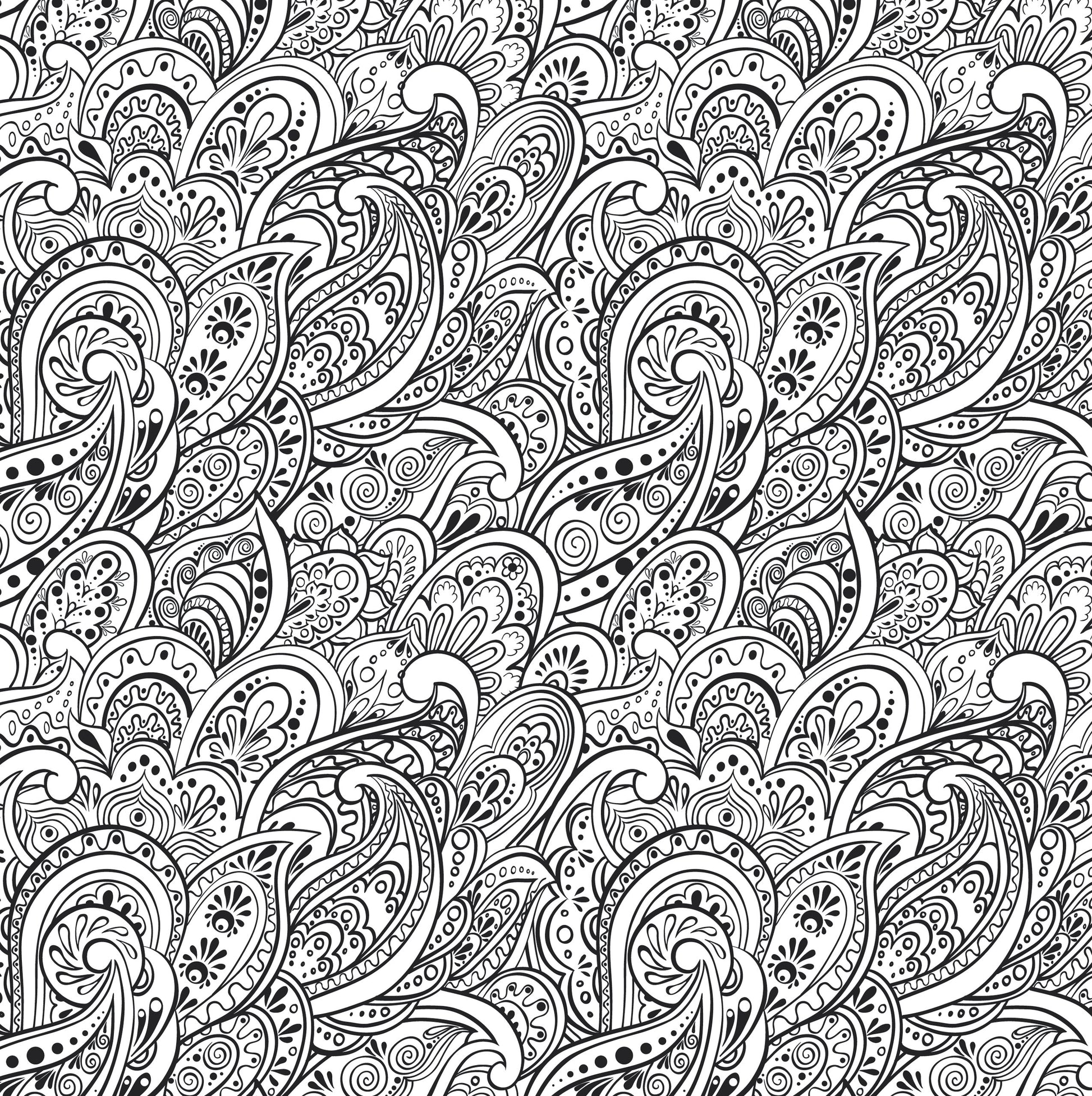 Peaceful Paisleys Adult Coloring Book (31 stress-relieving designs) (Studio)