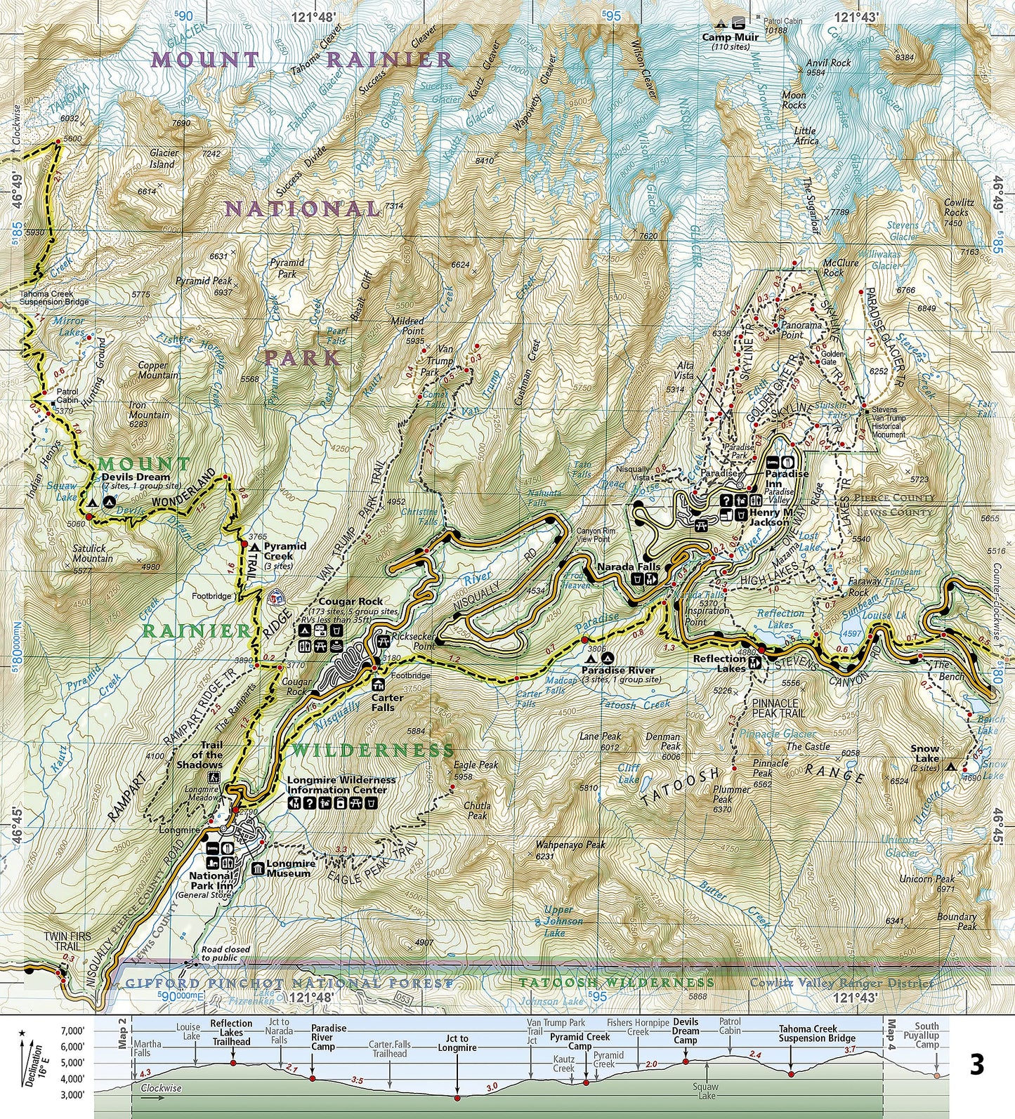 Wonderland Trail Map (National Geographic Topographic Map Guide, 1014)