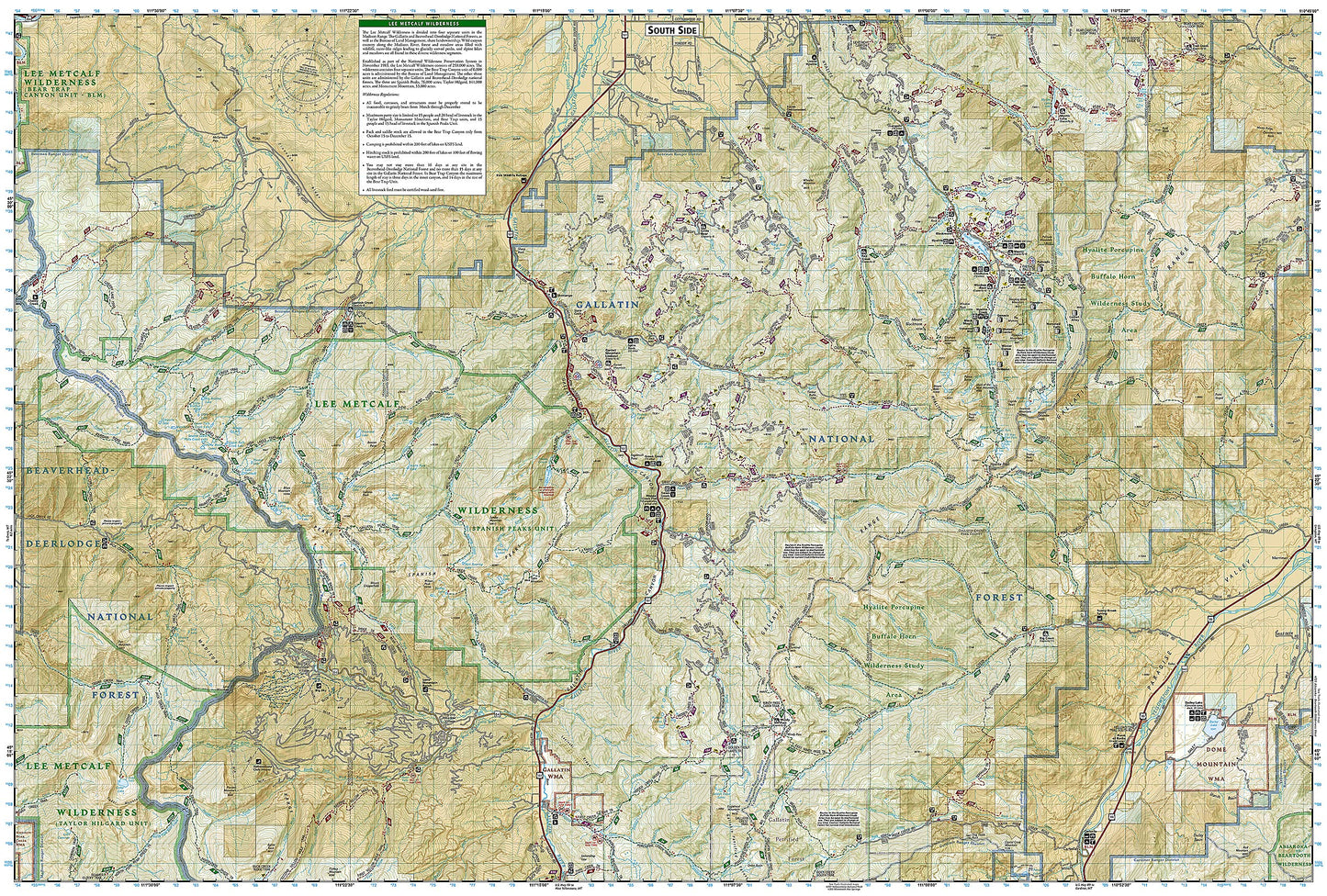 Bozeman, Big Sky, Bridger Range Map (National Geographic Trails Illustrated Map, 723)