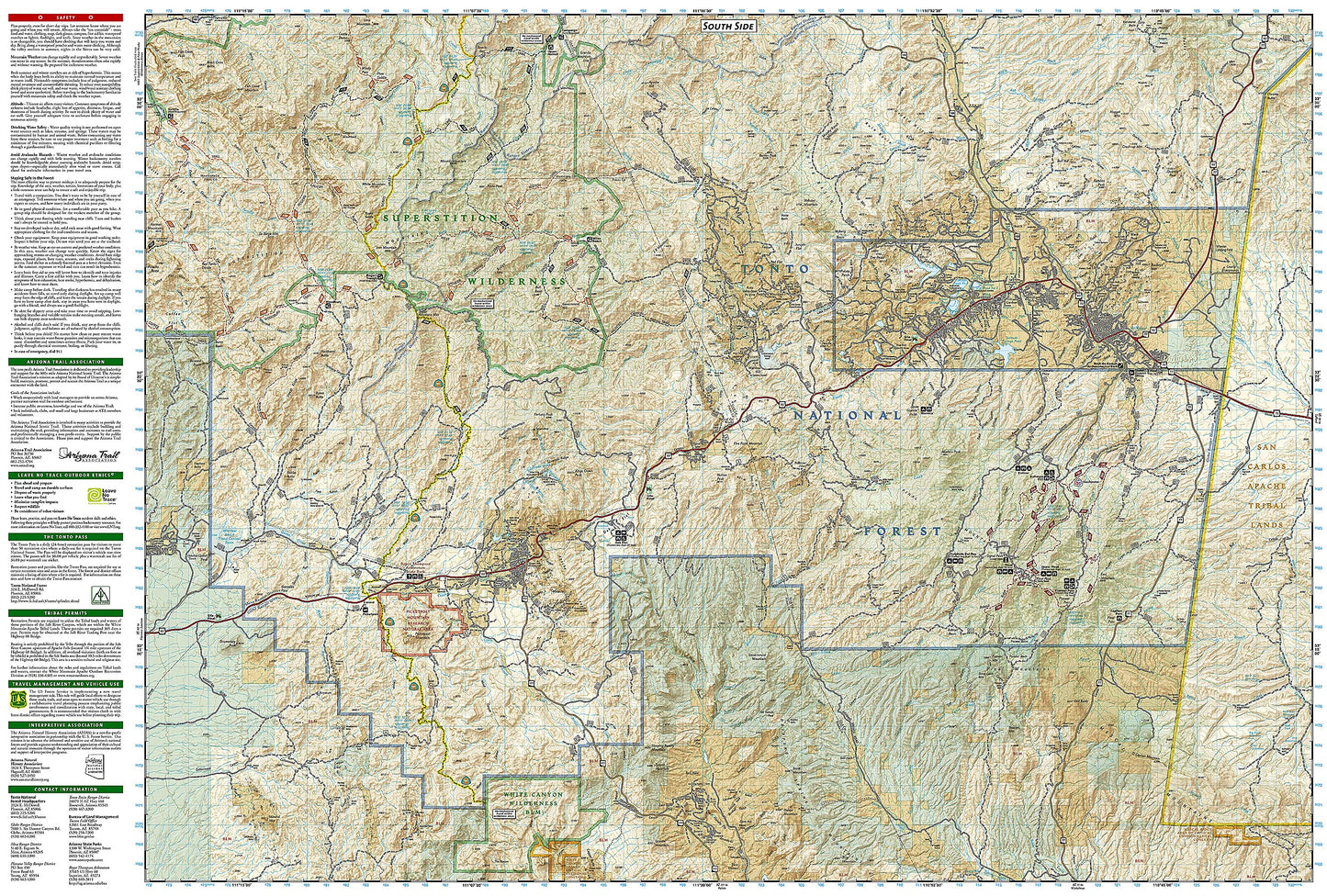 Salt River Canyon Map [Tonto National Forest] (National Geographic Trails Illustrated Map, 853)