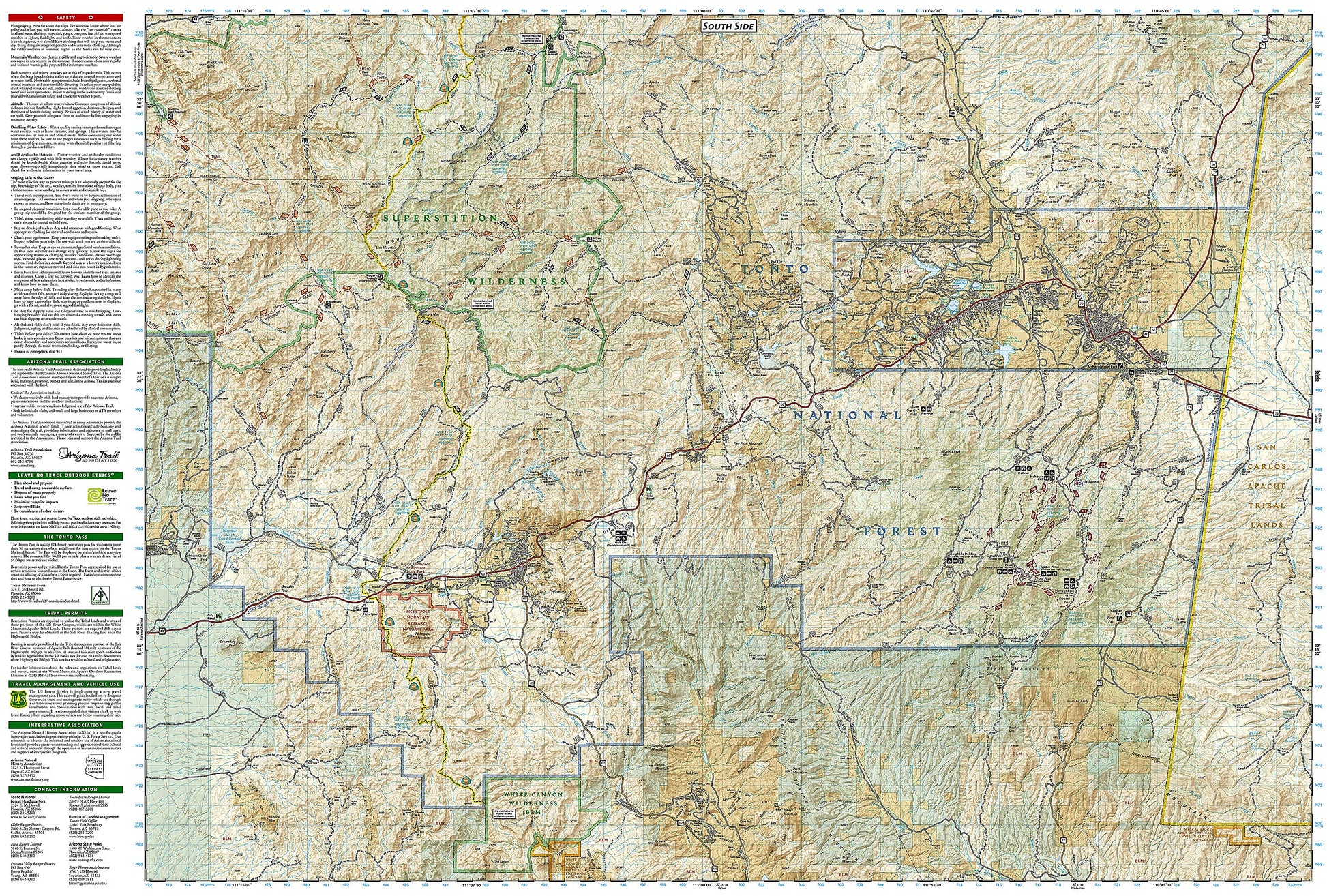 Salt River Canyon Map [Tonto National Forest] (National Geographic Trails Illustrated Map, 853)
