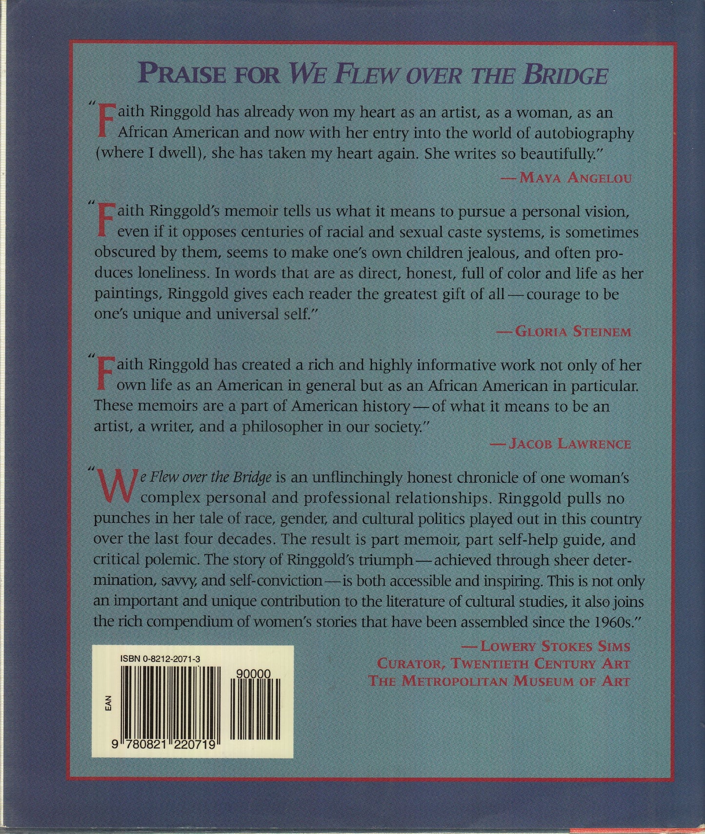 We Flew over the Bridge: The Memoirs of Faith Ringgold