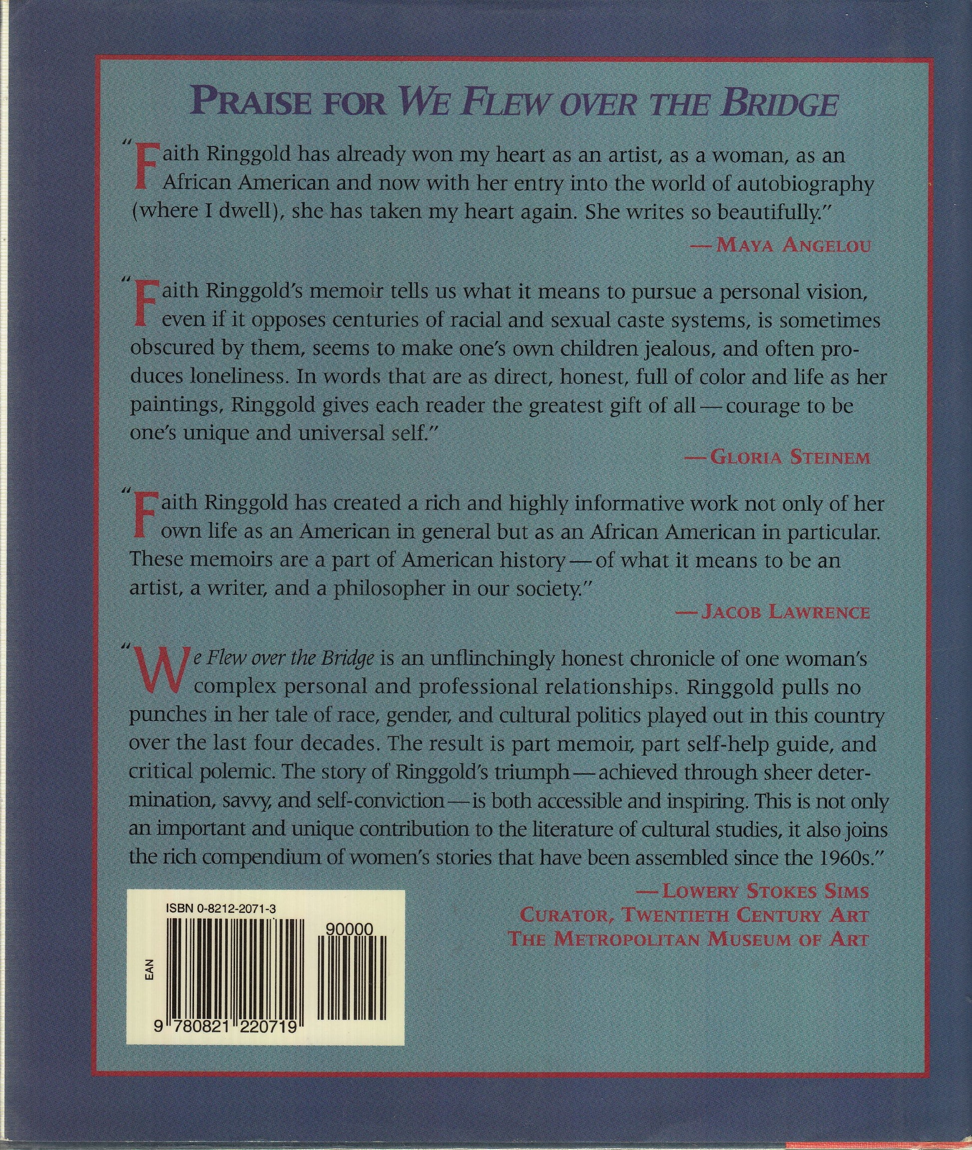 We Flew over the Bridge: The Memoirs of Faith Ringgold