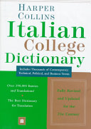 HarperCollins Italian College Dictionary