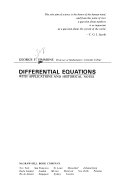 Differential Equations: With Applications and Historical Notes
