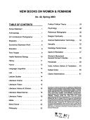 New Books on Women and Feminism